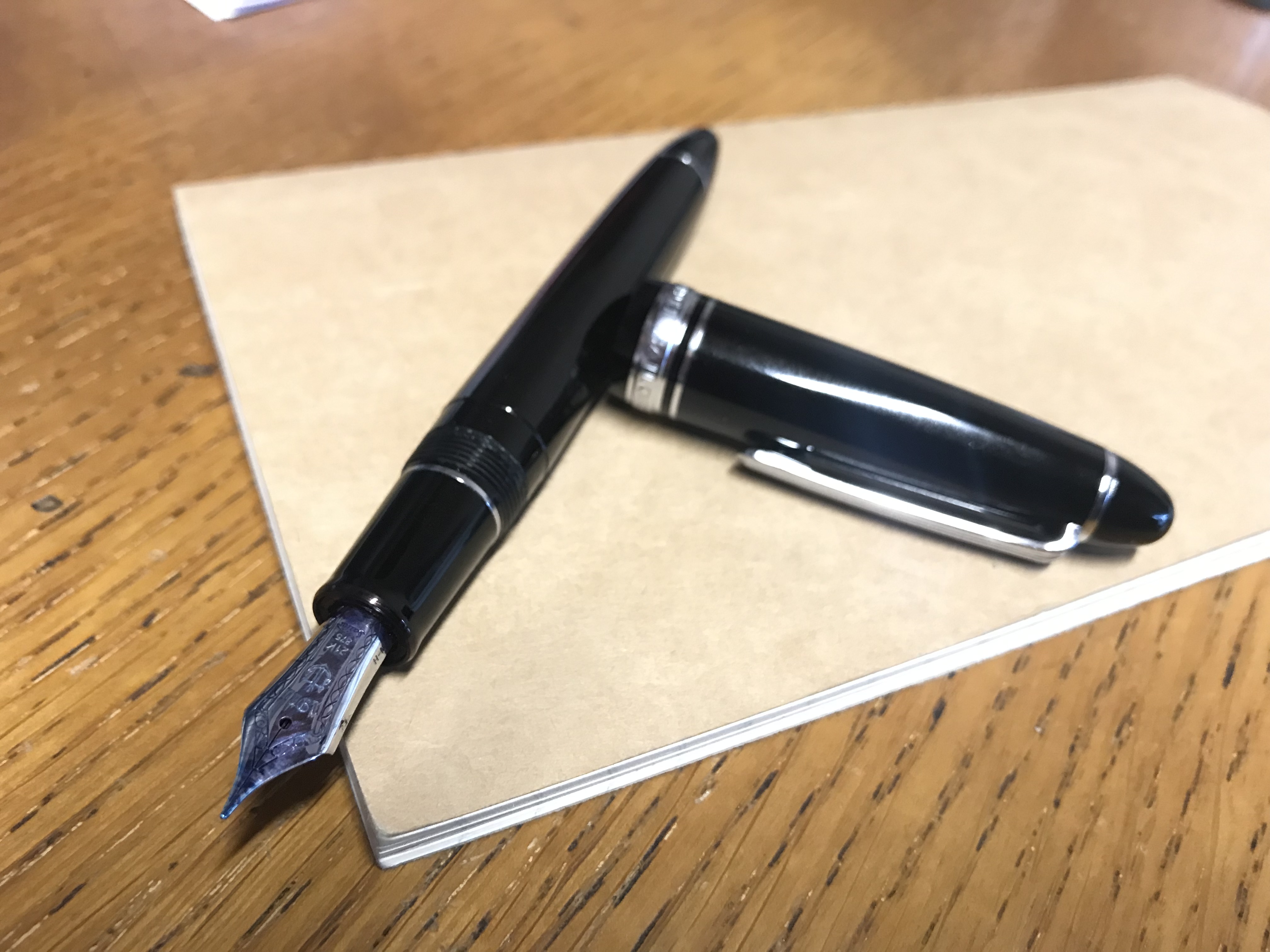 Fountain pen and notebook