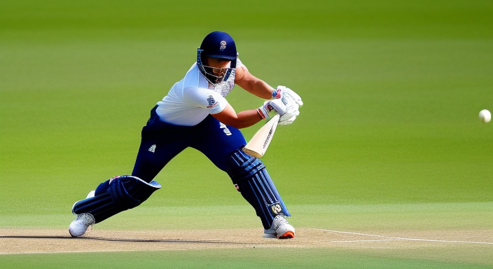 Cricketer hitting a six